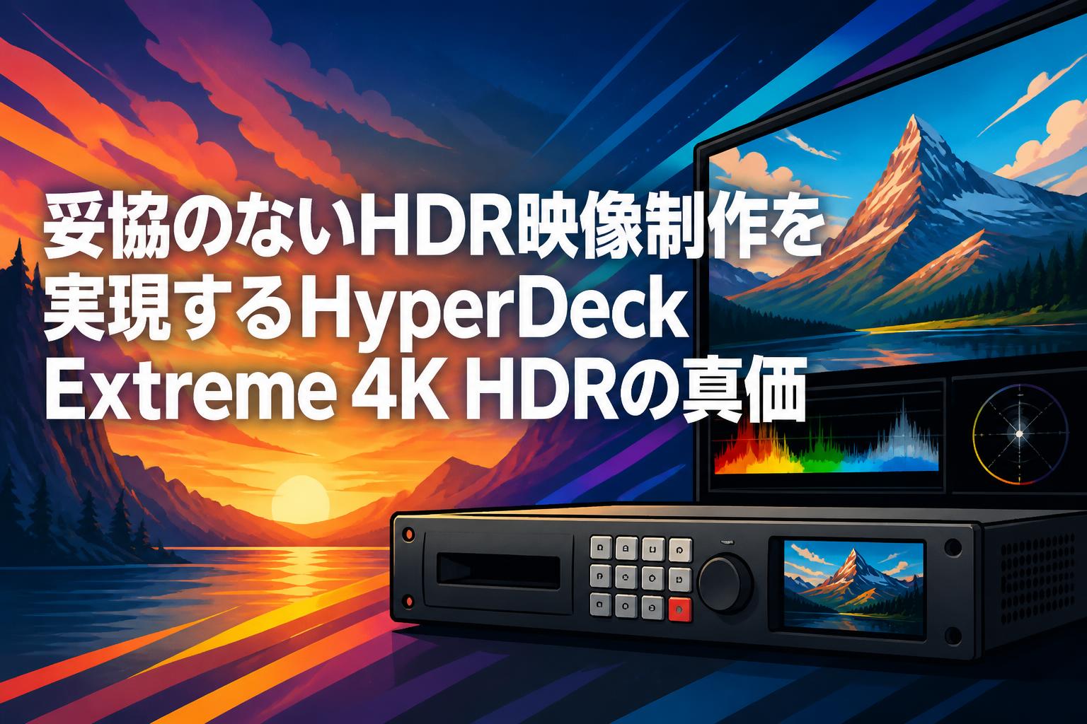 妥協のないHDR映像制作を実現するHyperDeck Extreme 4K HDRの真価
