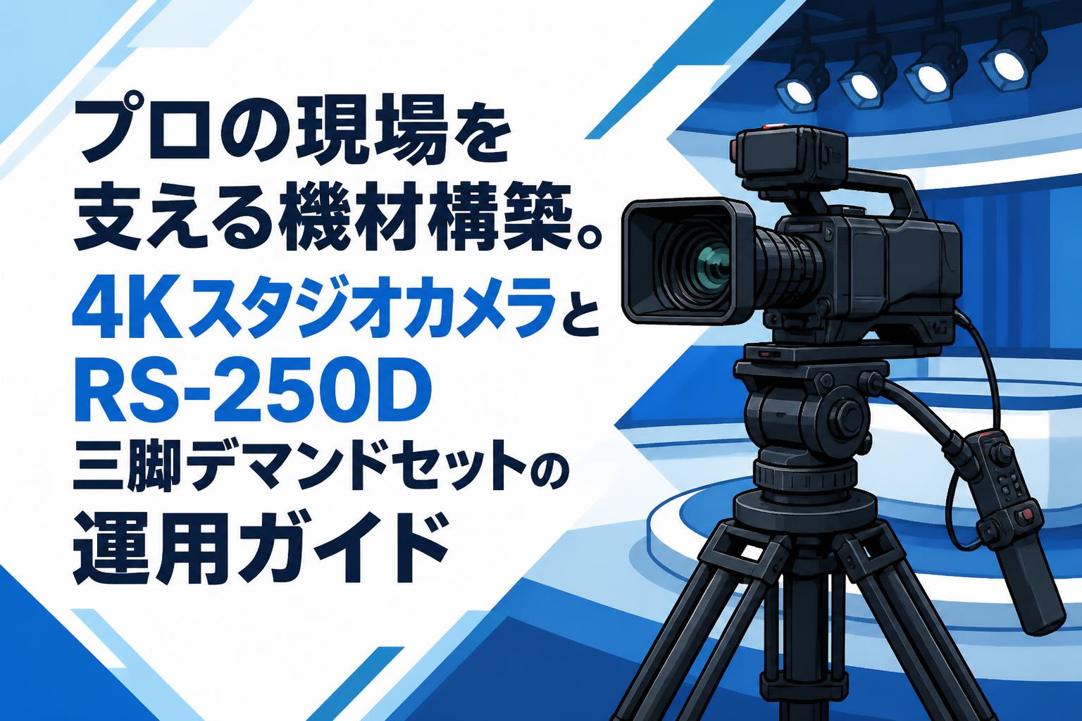 プロの現場を支える機材構築。4KスタジオカメラとRS-250D三脚デマンドセットの運用ガイド