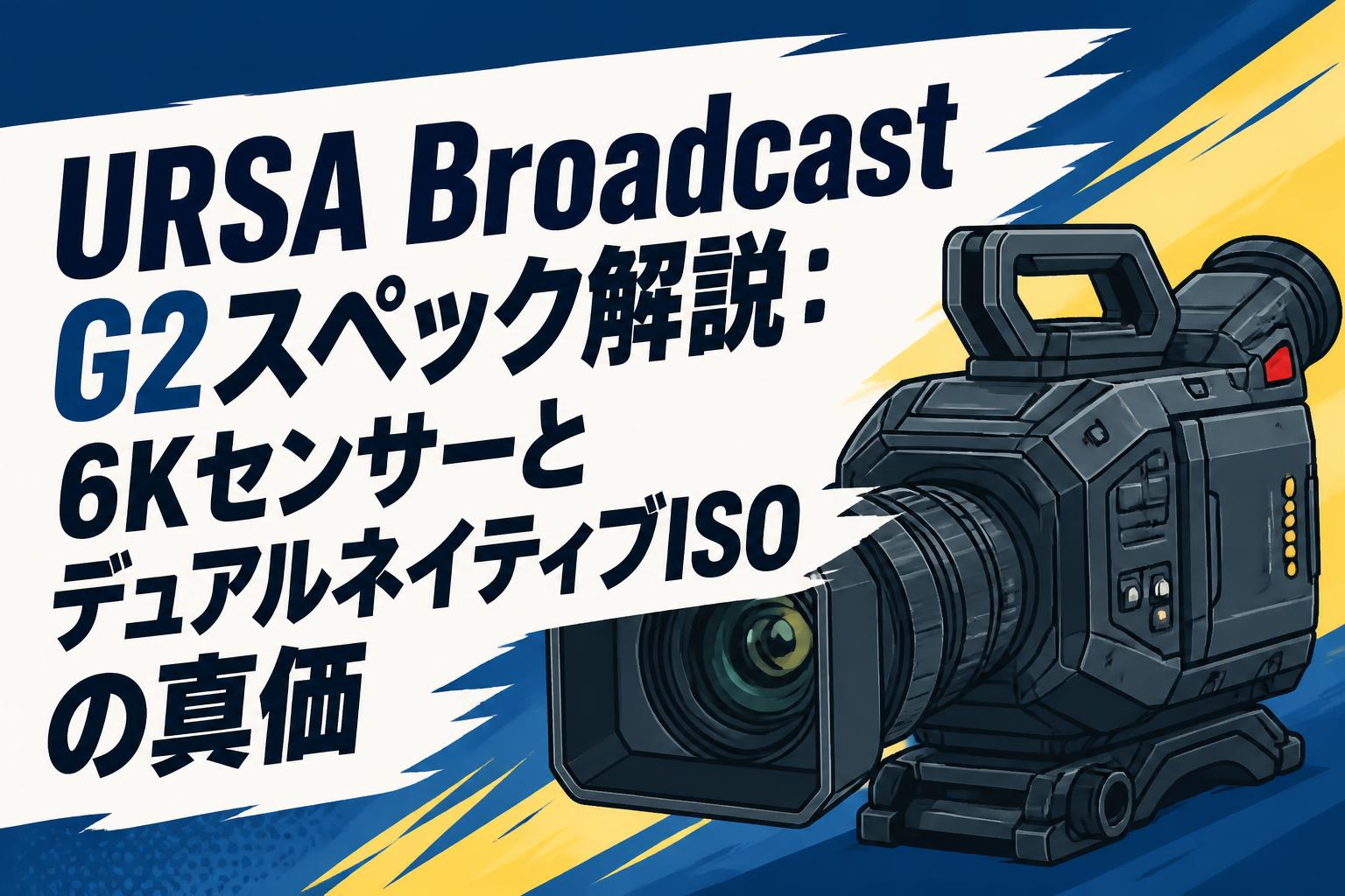 URSA Broadcast G2スペック解説：6KセンサーとデュアルネイティブISOの真価