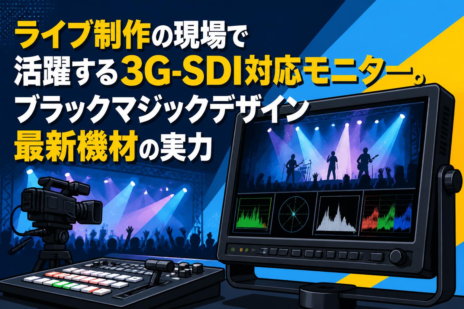 ライブ制作の現場で活躍する3G-SDI対応モニター。ブラックマジックデザイン最新機材の実力