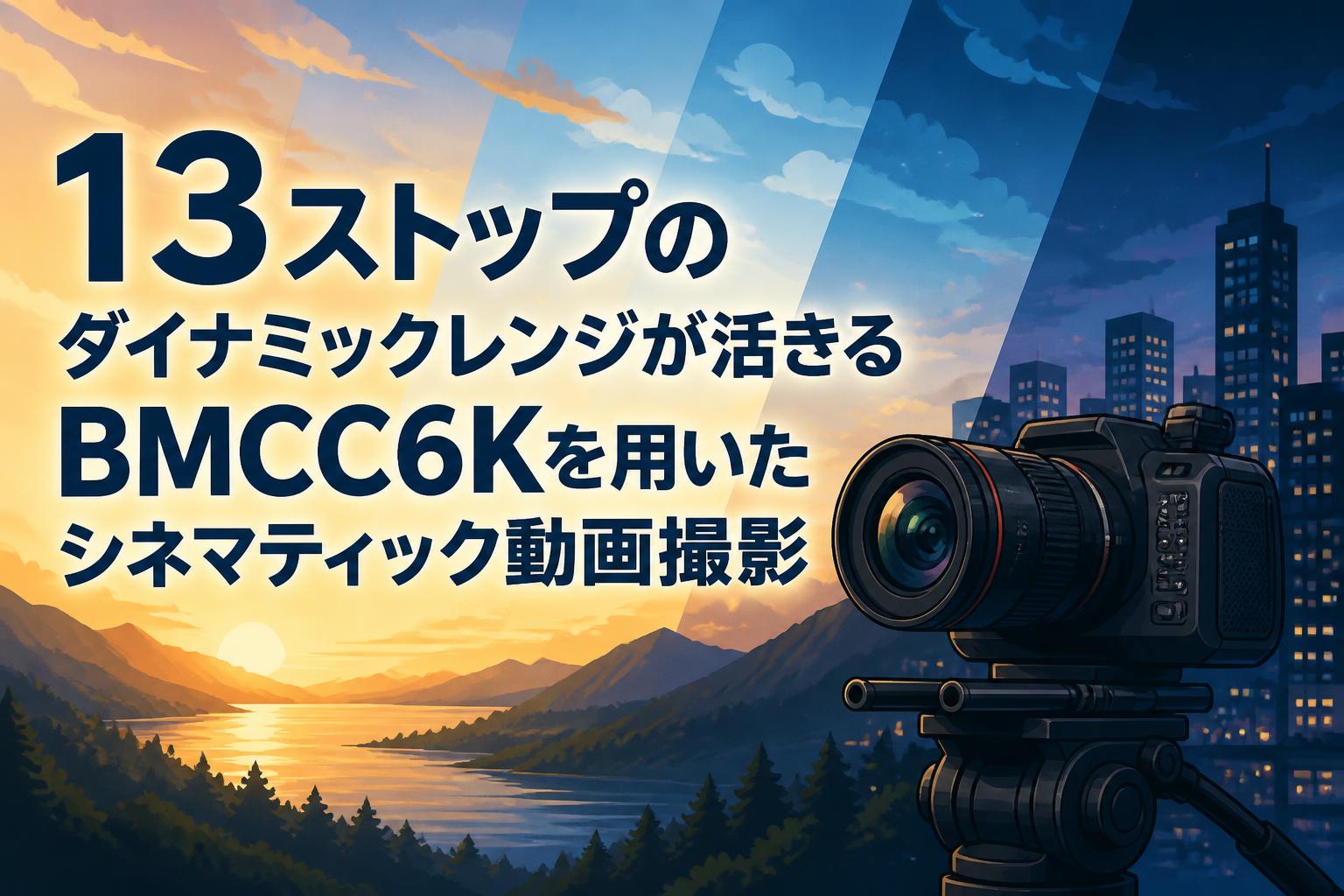 13ストップのダイナミックレンジが活きるBMCC6Kを用いたシネマティック動画撮影