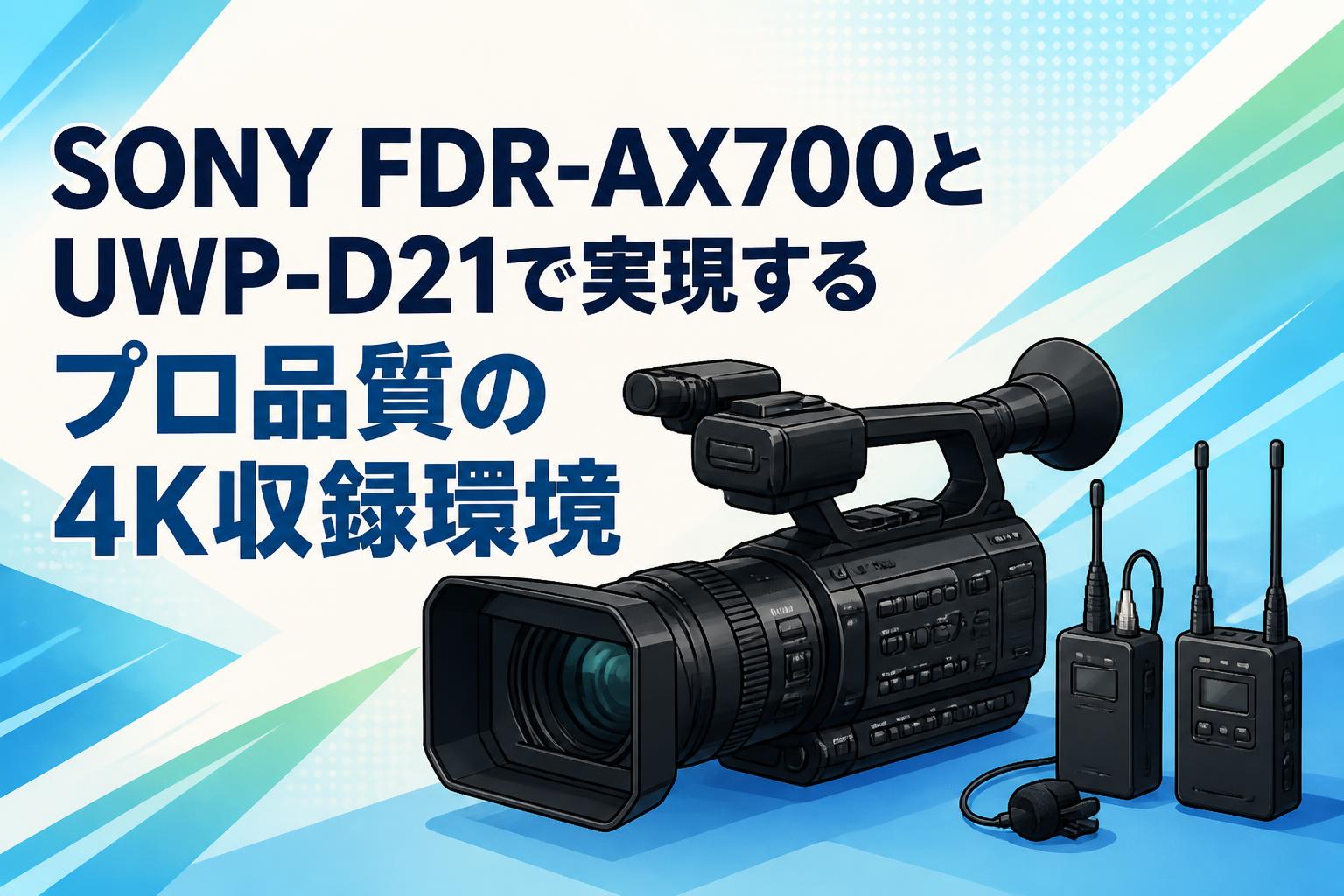 SONY FDR-AX700とUWP-D21で実現するプロ品質の4K収録環境