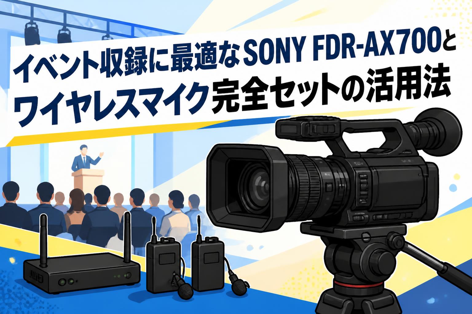 イベント収録に最適なSONY FDR-AX700とワイヤレスマイク完全セットの活用法