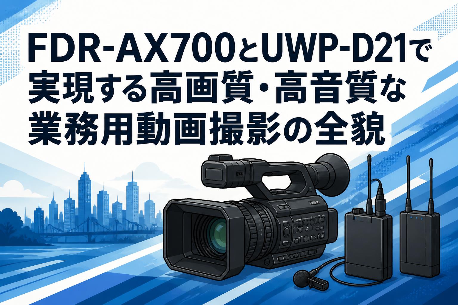 FDR-AX700とUWP-D21で実現する高画質・高音質な業務用動画撮影の全貌