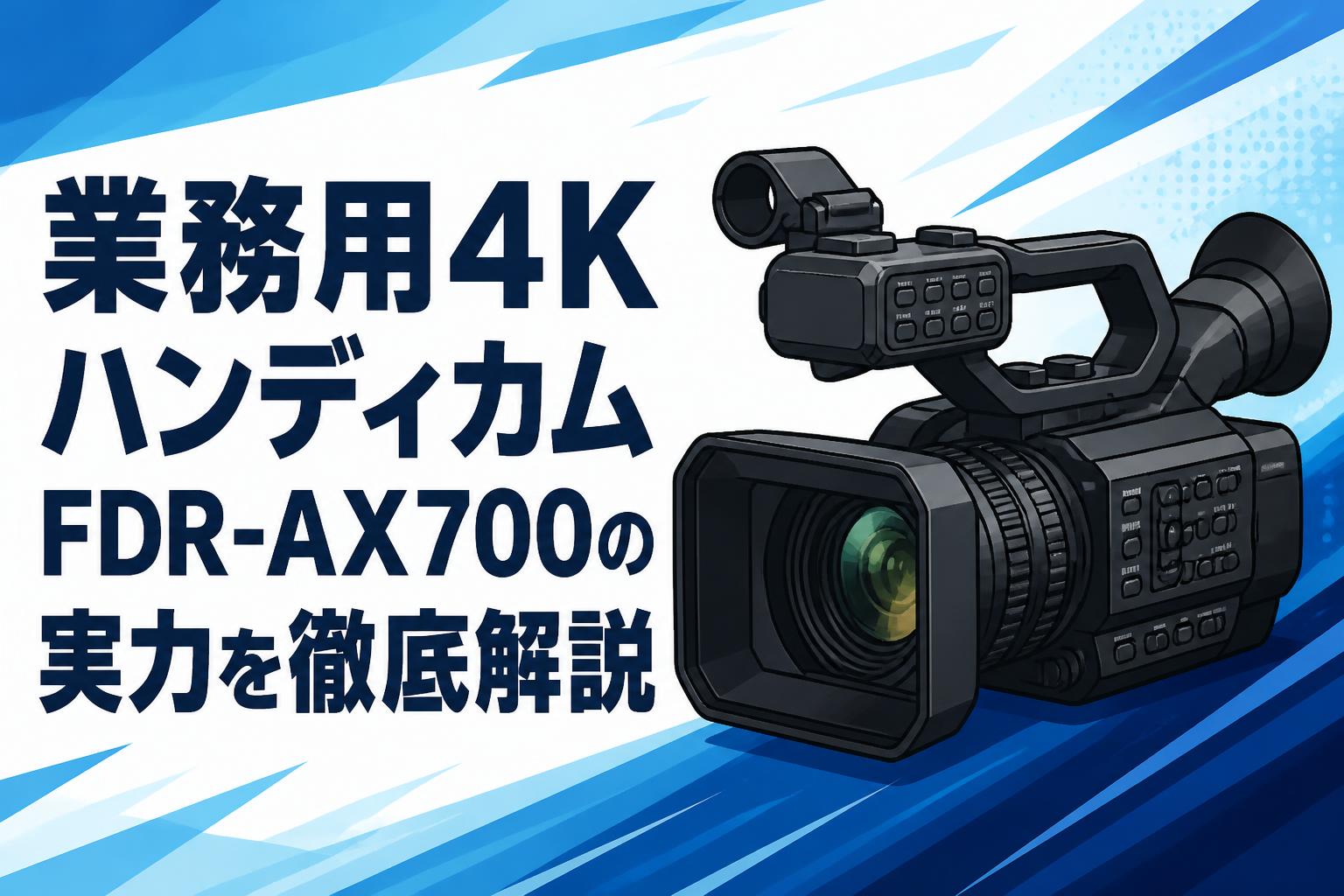 業務用4KハンディカムFDR-AX700の実力を徹底解説