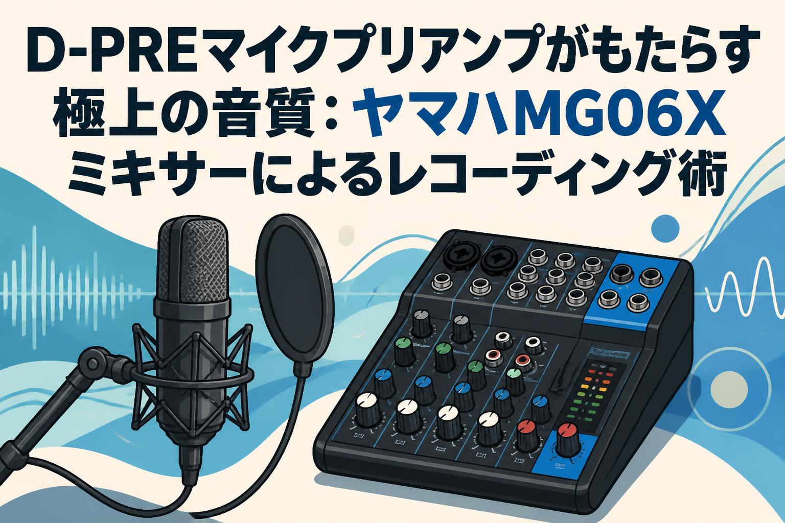 D-PREマイクプリアンプがもたらす極上の音質：ヤマハMG06Xミキサーによるレコーディング術