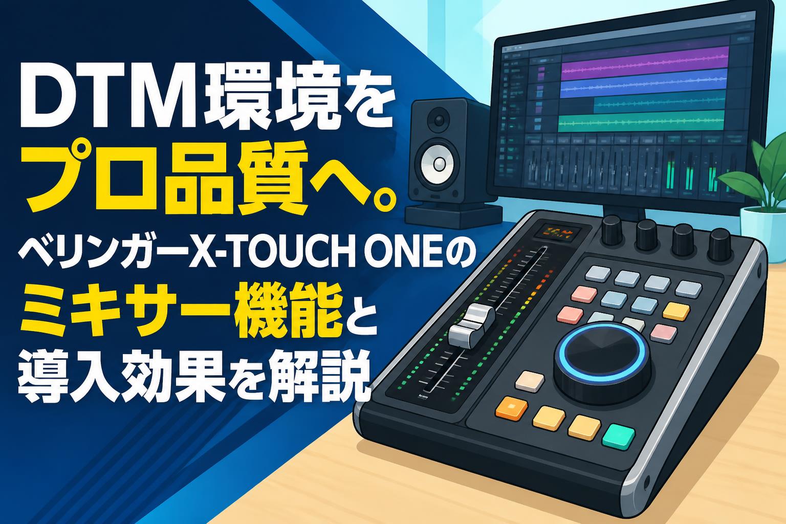 DTM環境をプロ品質へ。ベリンガーX-TOUCH ONEのミキサー機能と導入効果を解説