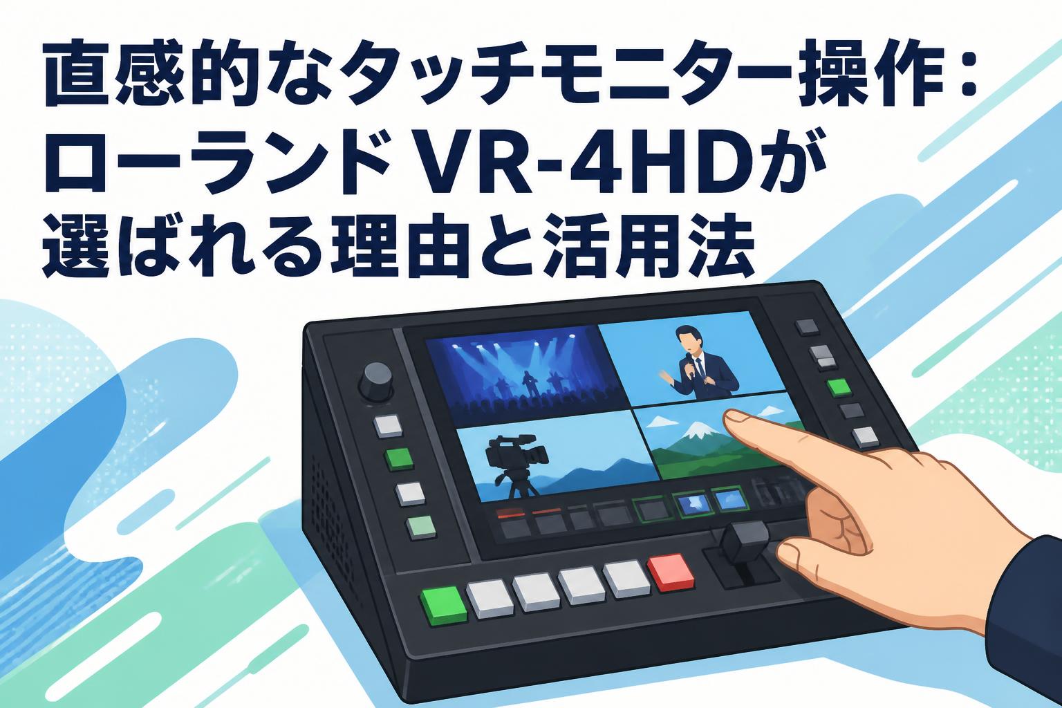 直感的なタッチモニター操作：ローランド VR-4HDが選ばれる理由と活用法