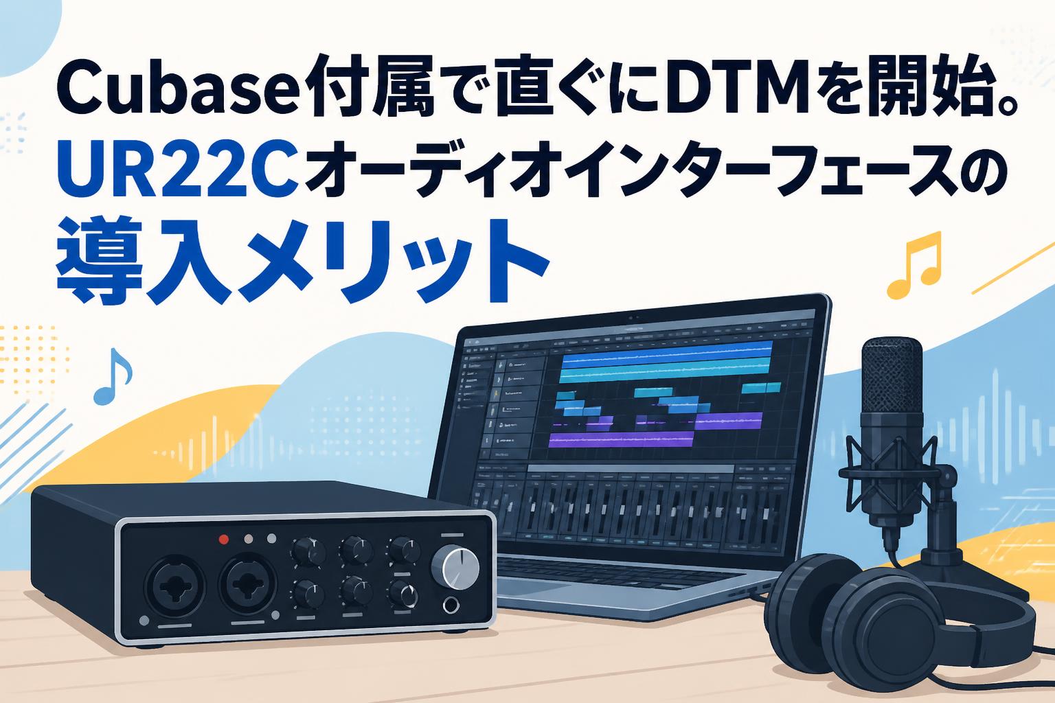 Cubase付属で直ぐにDTMを開始。UR22Cオーディオインターフェースの導入メリット