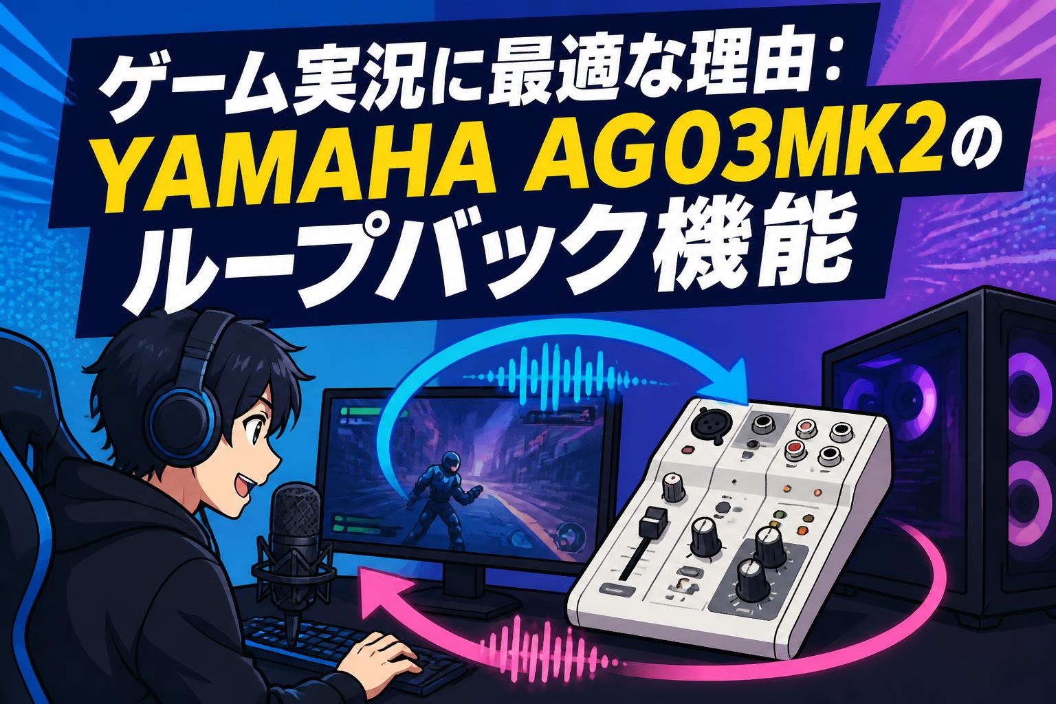 ゲーム実況に最適な理由：YAMAHA AG03MK2のループバック機能