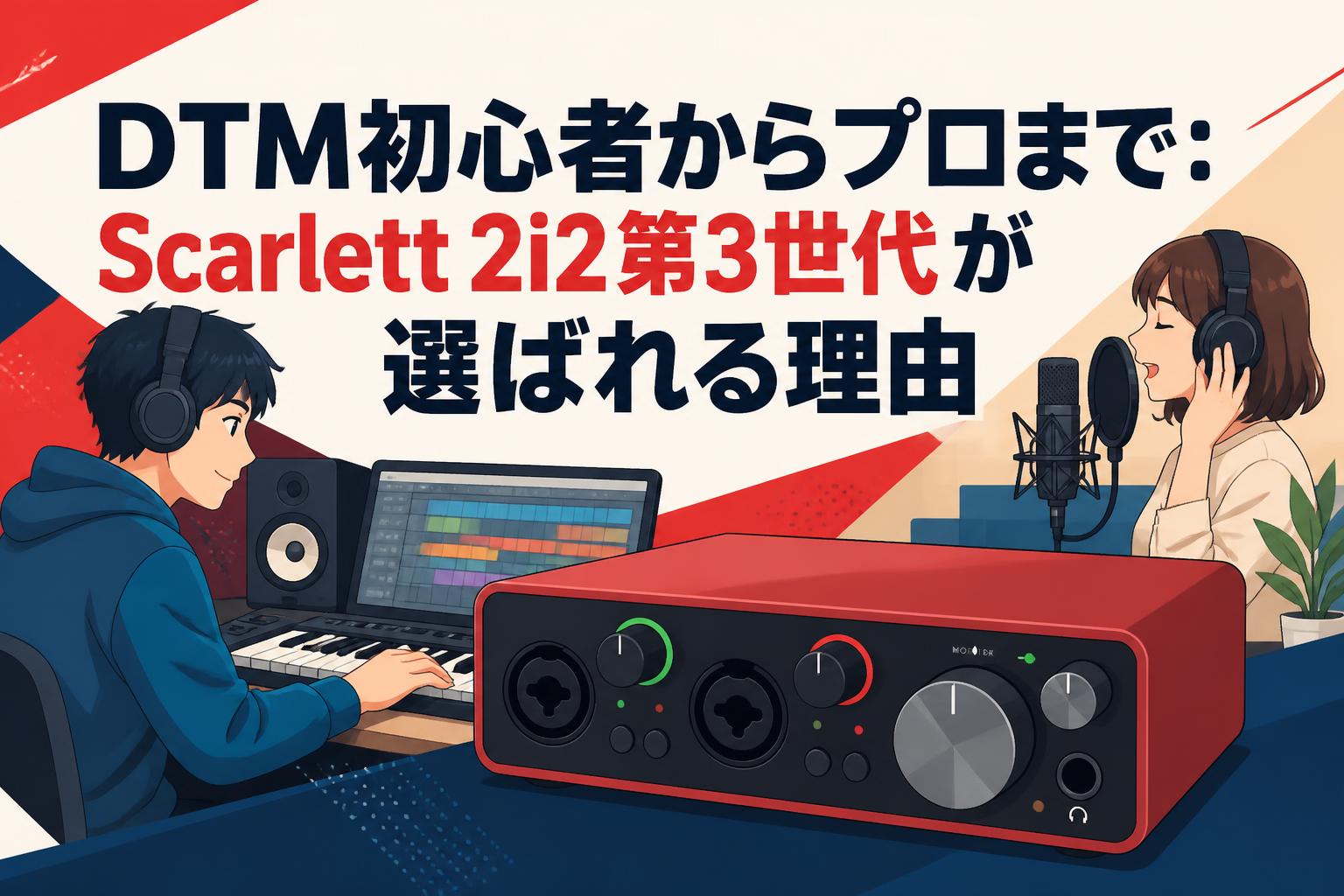 DTM初心者からプロまで：Scarlett 2i2第3世代が選ばれる理由