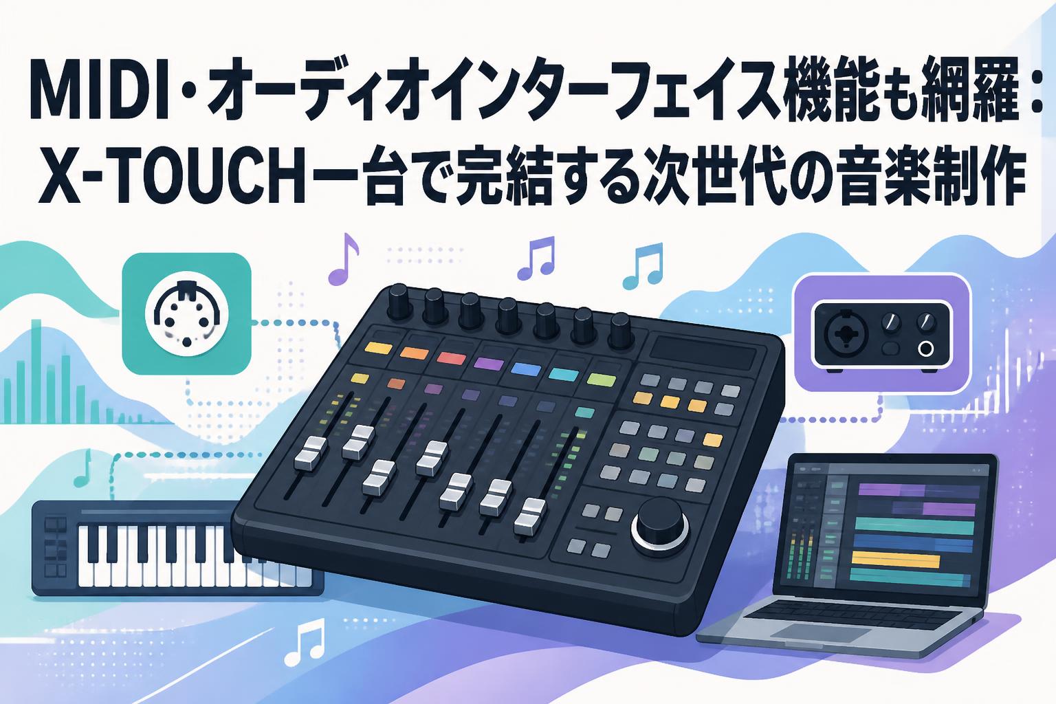 MIDI・オーディオインターフェイス機能も網羅：X-TOUCH一台で完結する次世代の音楽制作
