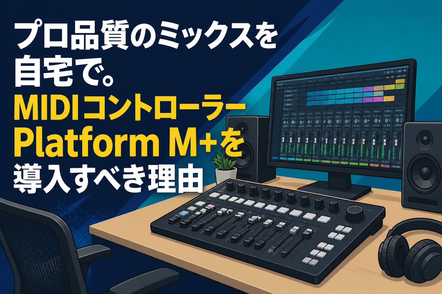 プロ品質のミックスを自宅で。MIDIコントローラーPlatform M+を導入すべき理由