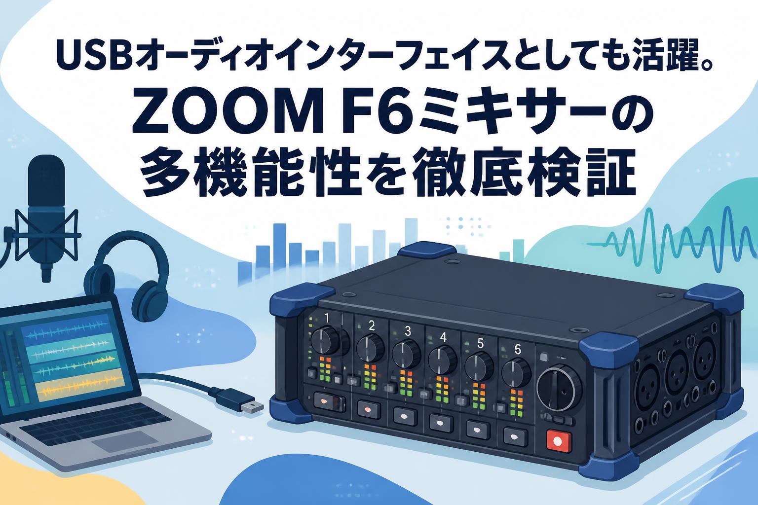 USBオーディオインターフェイスとしても活躍。ZOOM F6ミキサーの多機能性を徹底検証