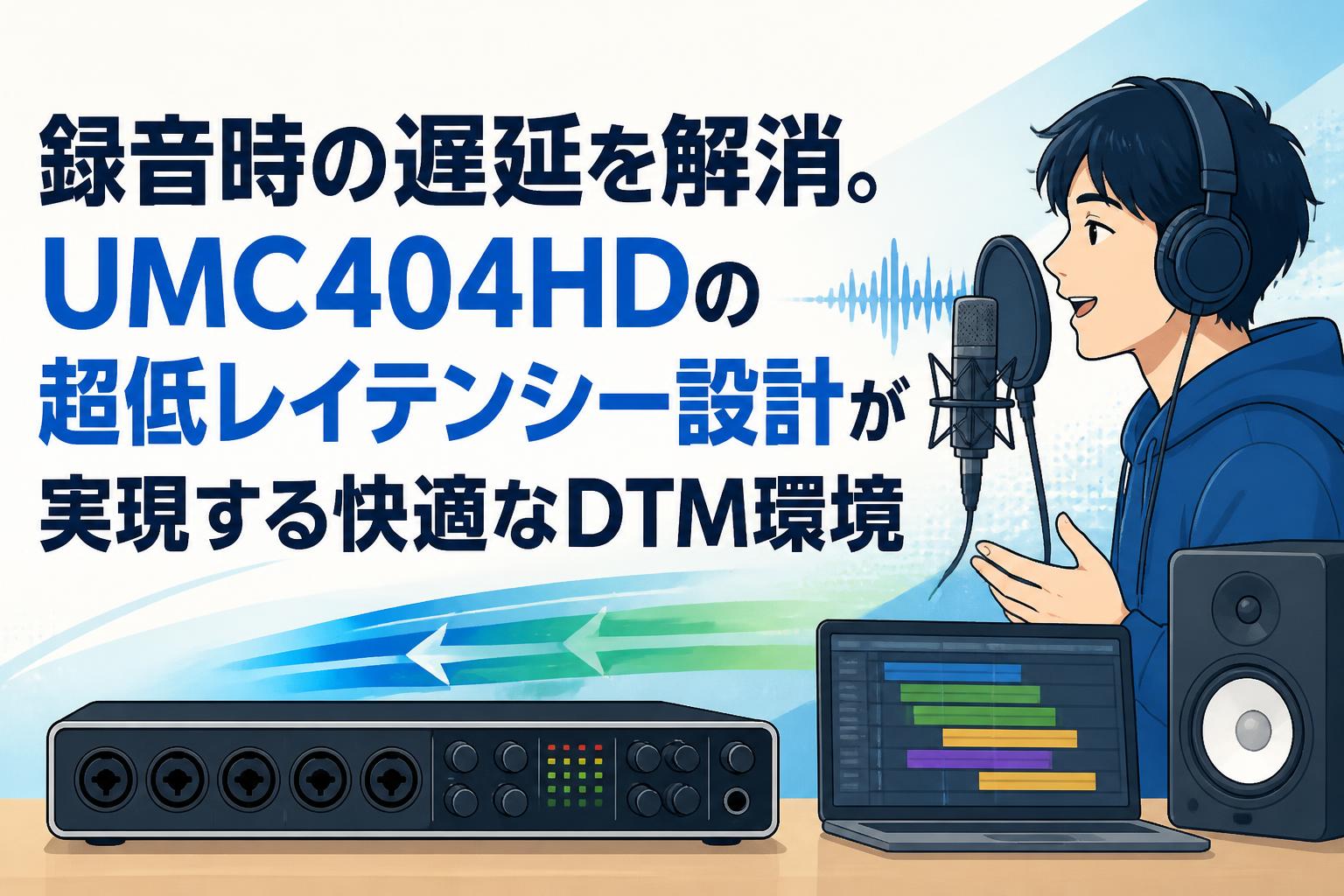 録音時の遅延を解消。UMC404HDの超低レイテンシー設計が実現する快適なDTM環境