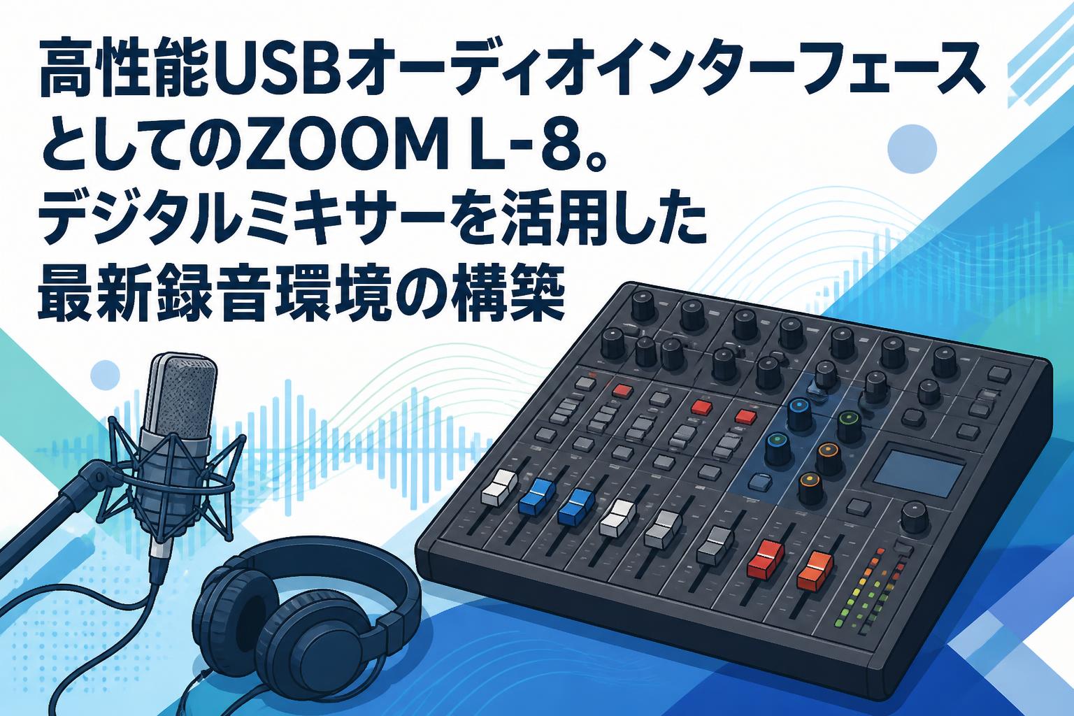 高性能USBオーディオインターフェースとしてのZOOM L-8。デジタルミキサーを活用した最新録音環境の構築