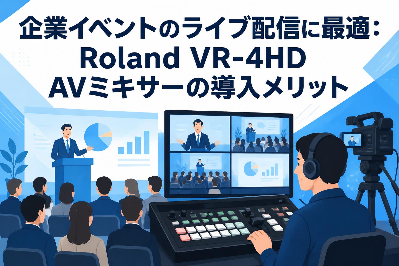 企業イベントのライブ配信に最適：Roland VR-4HD AVミキサーの導入メリット
