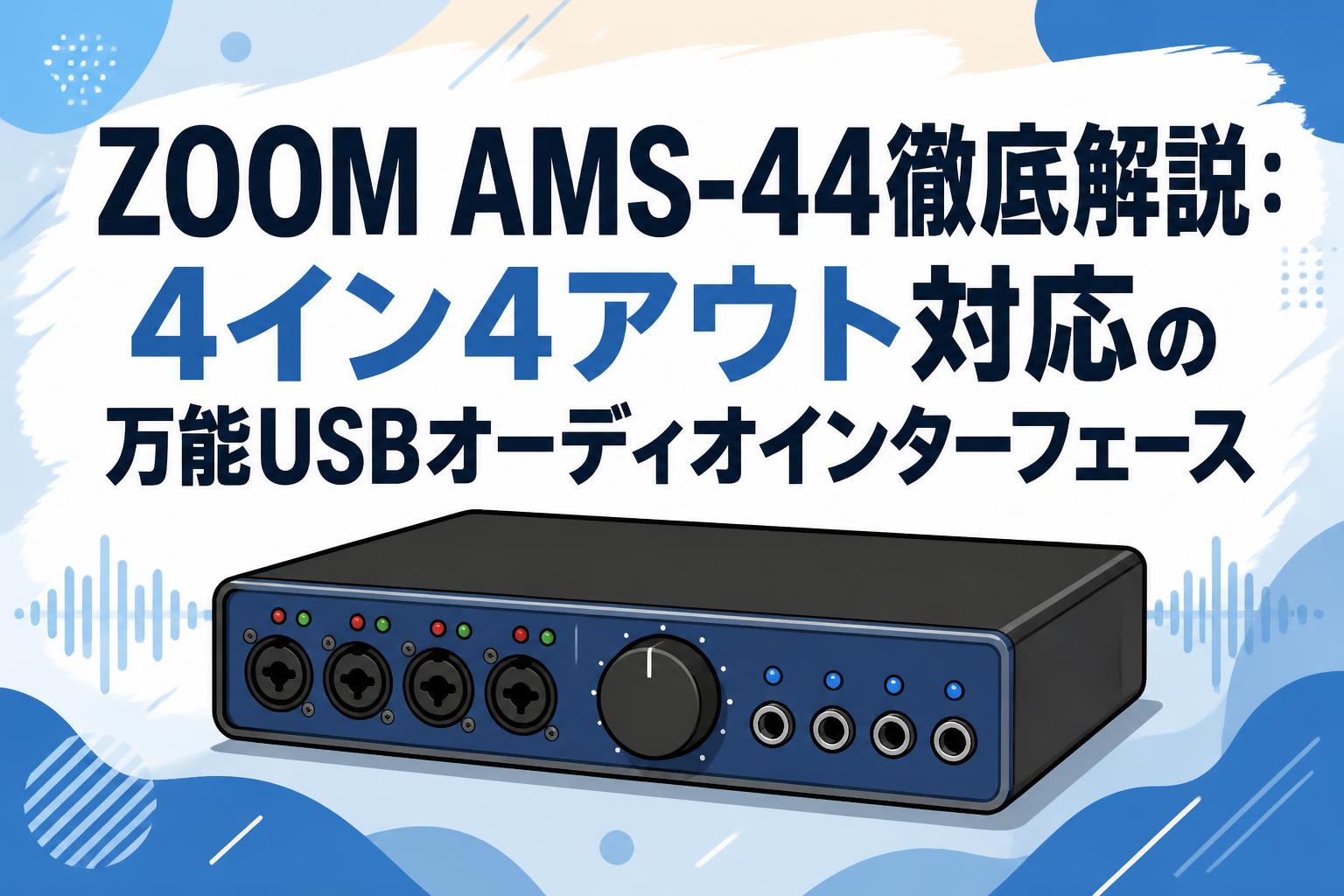 ZOOM AMS-44徹底解説：4イン4アウト対応の万能USBオーディオインターフェース