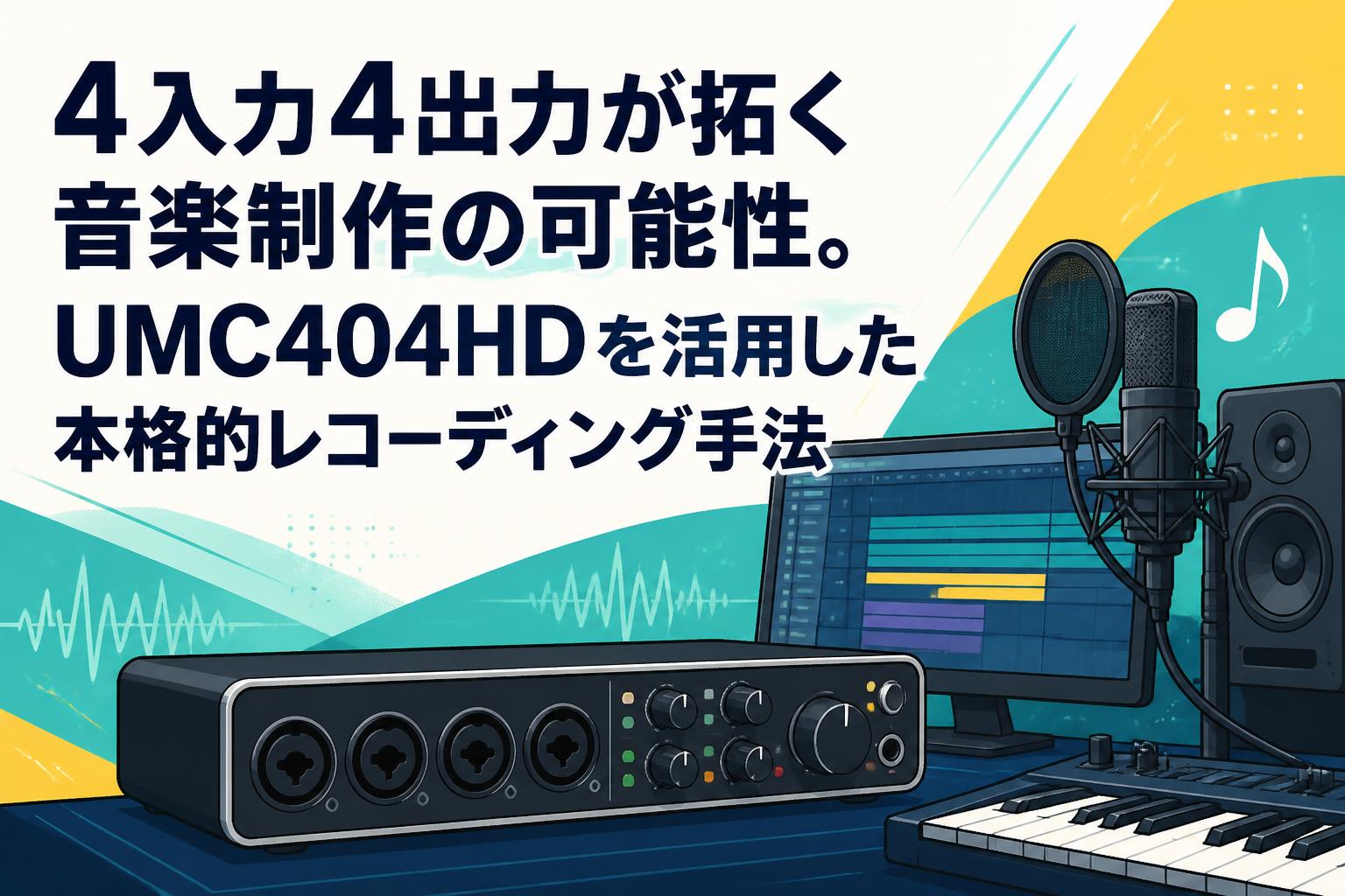 4入力4出力が拓く音楽制作の可能性。UMC404HDを活用した本格的レコーディング手法