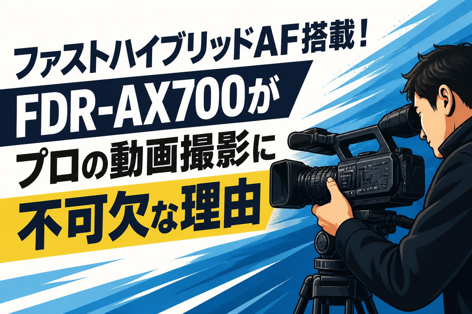ファストハイブリッドAF搭載！FDR-AX700がプロの動画撮影に不可欠な理由