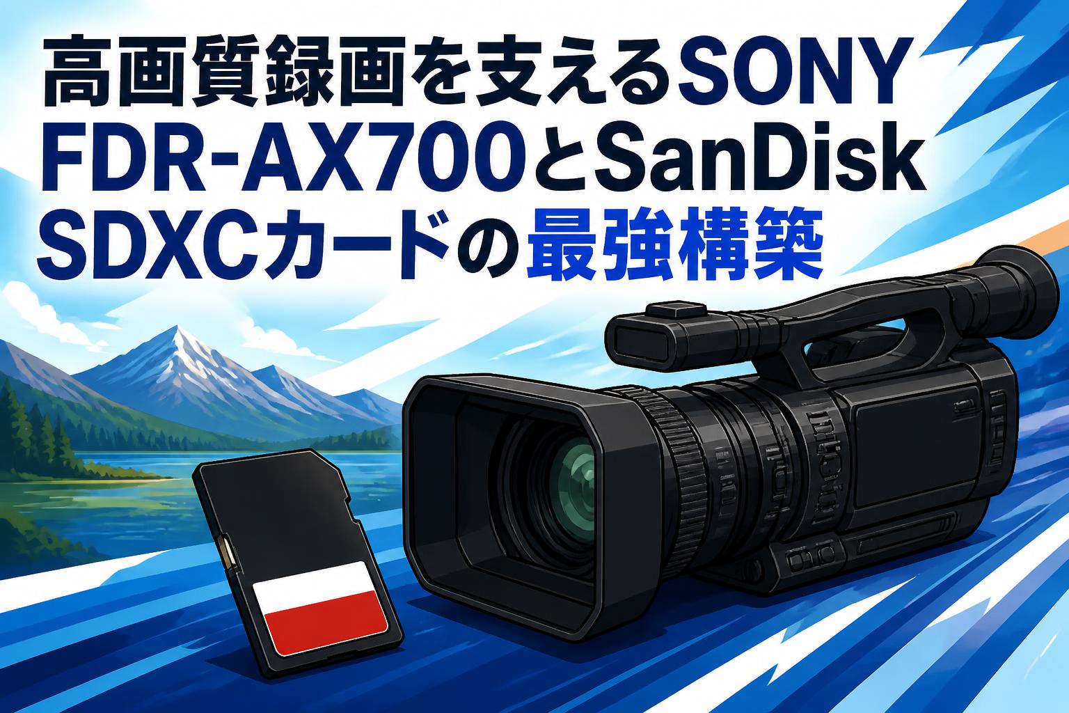 高画質録画を支えるSONY FDR-AX700とSanDisk SDXCカードの最強構築