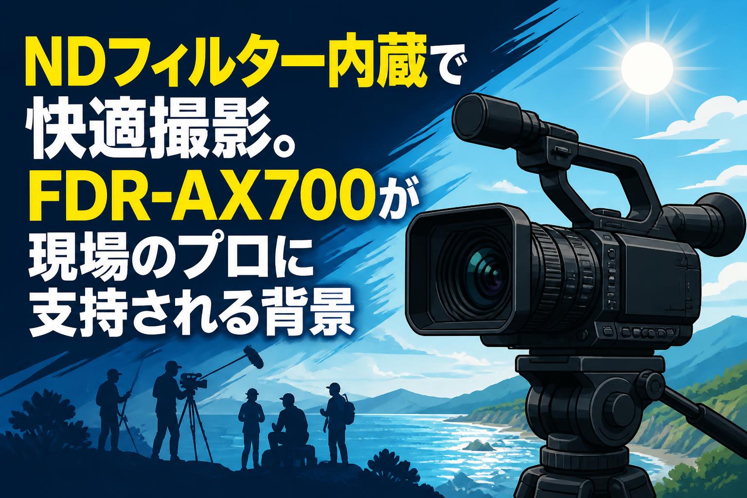 NDフィルター内蔵で快適撮影。FDR-AX700が現場のプロに支持される背景