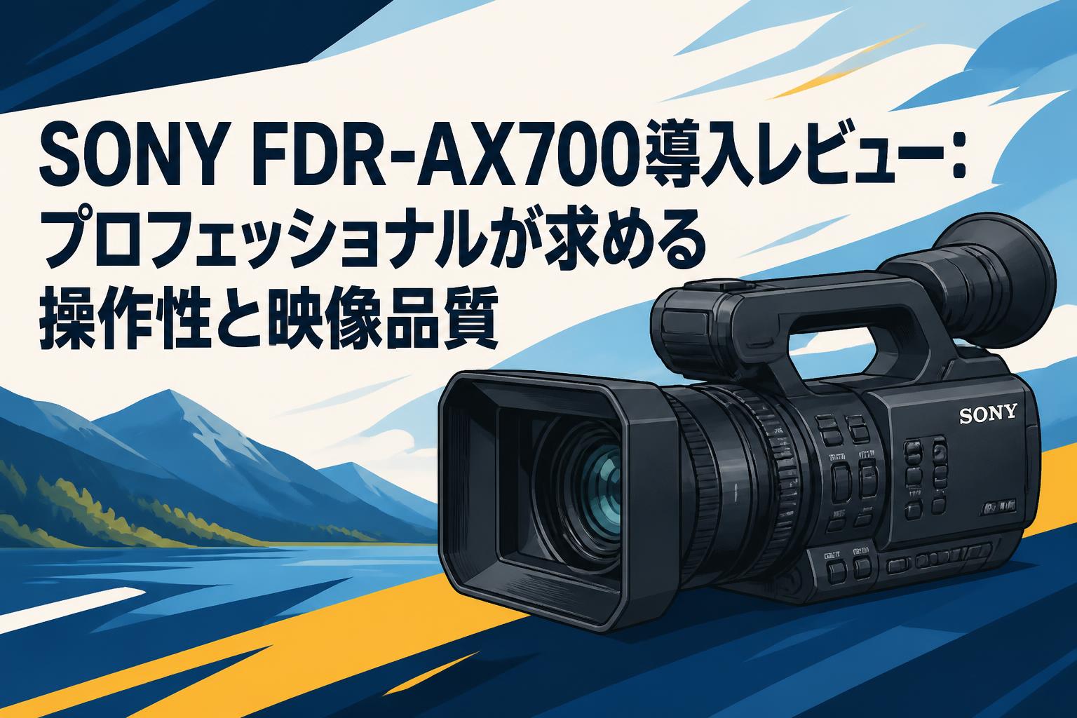SONY FDR-AX700導入レビュー：プロフェッショナルが求める操作性と映像品質