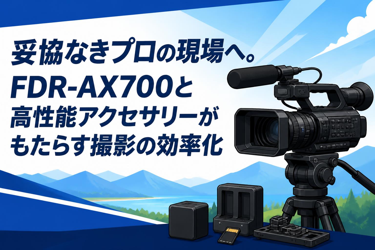 妥協なきプロの現場へ。FDR-AX700と高性能アクセサリーがもたらす撮影の効率化