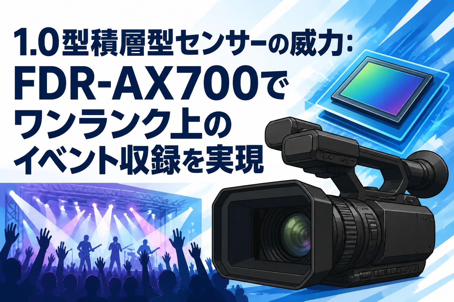 1.0型積層型センサーの威力：FDR-AX700でワンランク上のイベント収録を実現