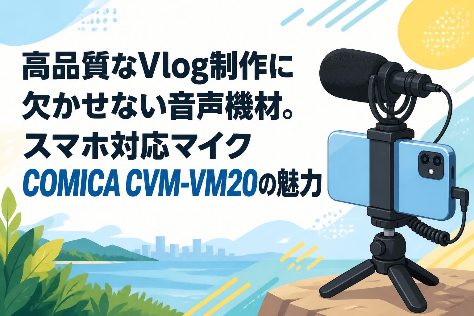 高品質なVlog制作に欠かせない音声機材。スマホ対応マイクCOMICA CVM-VM20の魅力