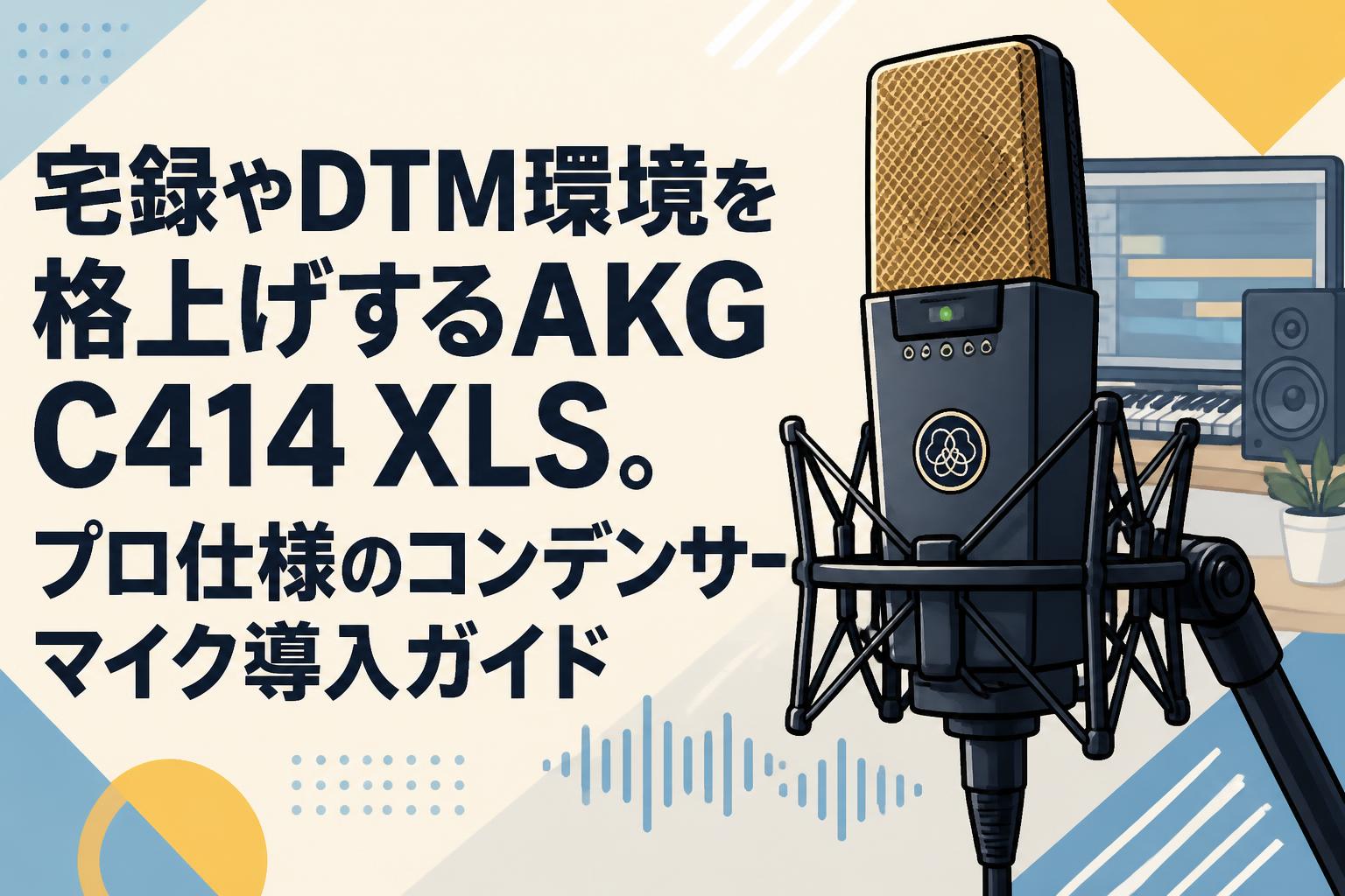 宅録やDTM環境を格上げするAKG C414 XLS。プロ仕様のコンデンサーマイク導入ガイド