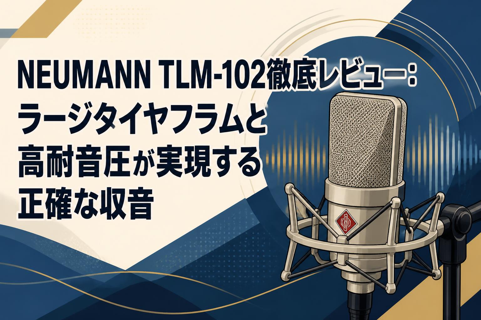NEUMANN TLM-102徹底レビュー：ラージダイヤフラムと高耐音圧が実現する正確な収音