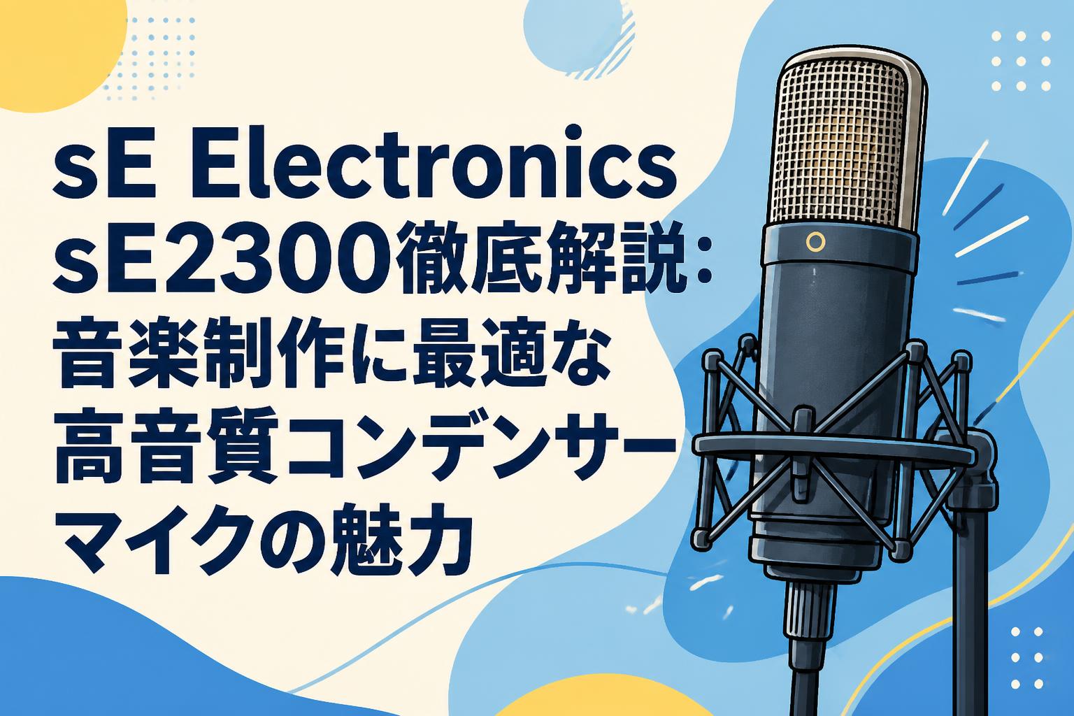 sE Electronics sE2300徹底解説：音楽制作に最適な高音質コンデンサーマイクの魅力