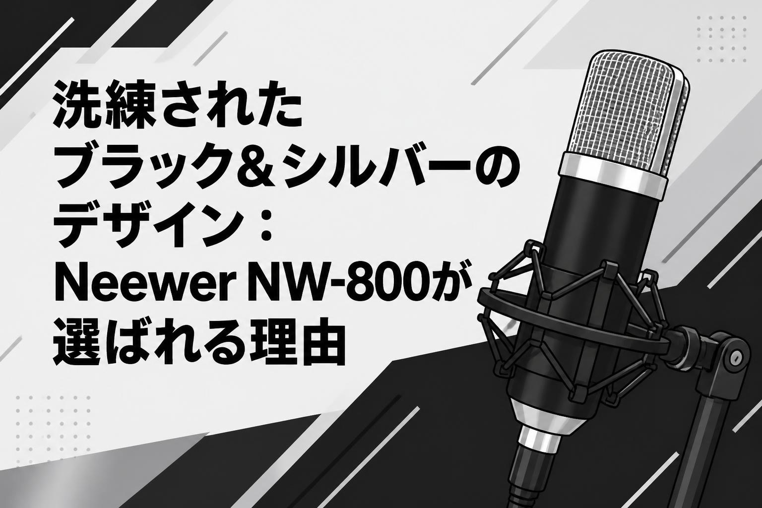 洗練されたブラック＆シルバーのデザイン：Neewer NW-800が選ばれる理由