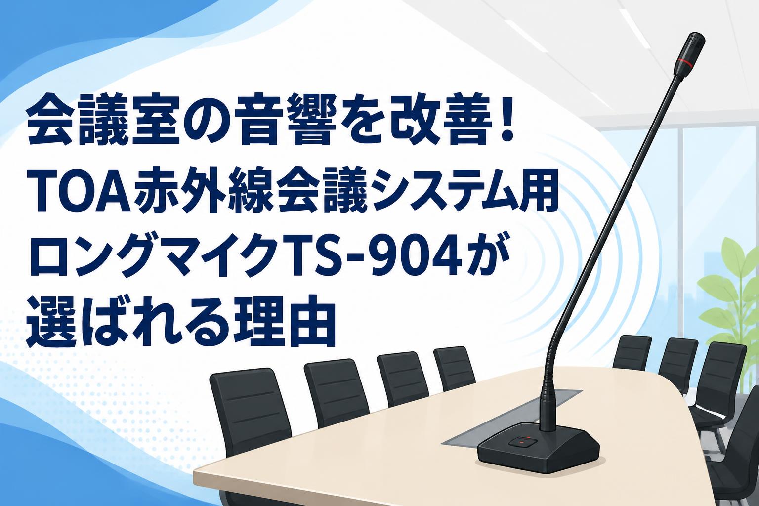 会議室の音響を改善！TOA赤外線会議システム用ロングマイクTS-904が選ばれる理由