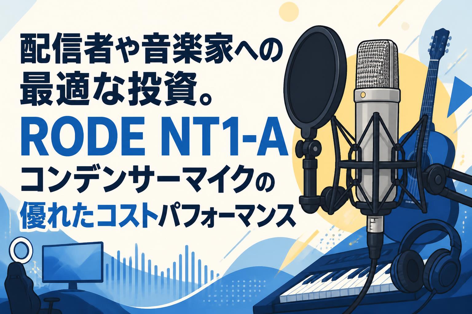 配信者や音楽家への最適な投資。RODE NT1-Aコンデンサーマイクの優れたコストパフォーマンス