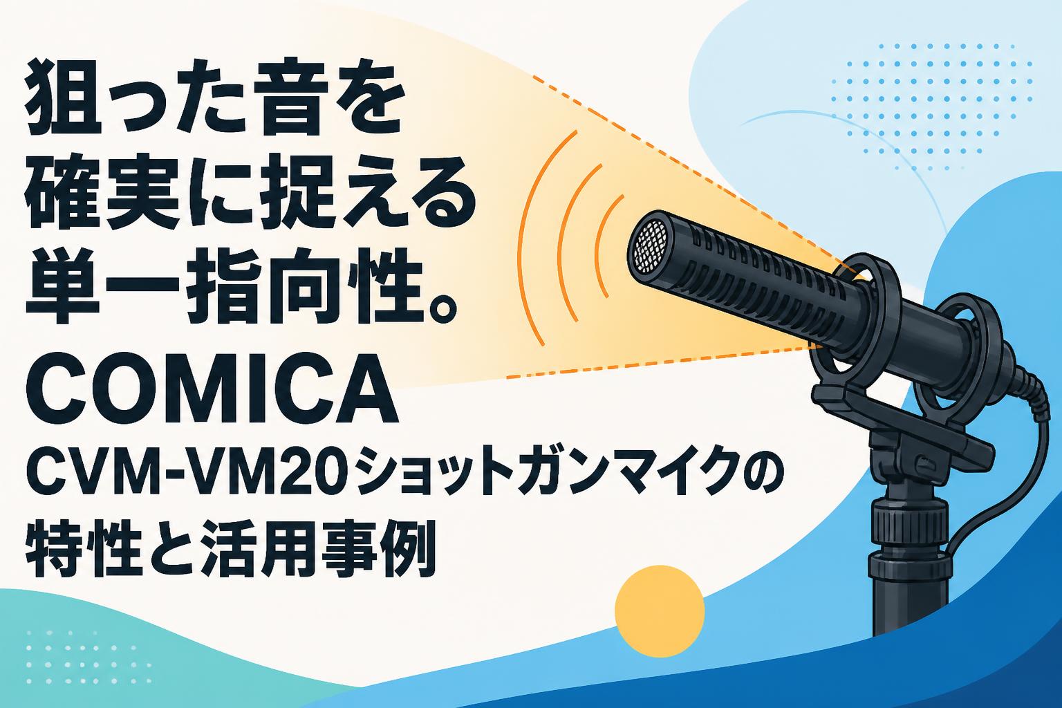狙った音を確実に捉える単一指向性。COMICA CVM-VM20ショットガンマイクの特性と活用事例