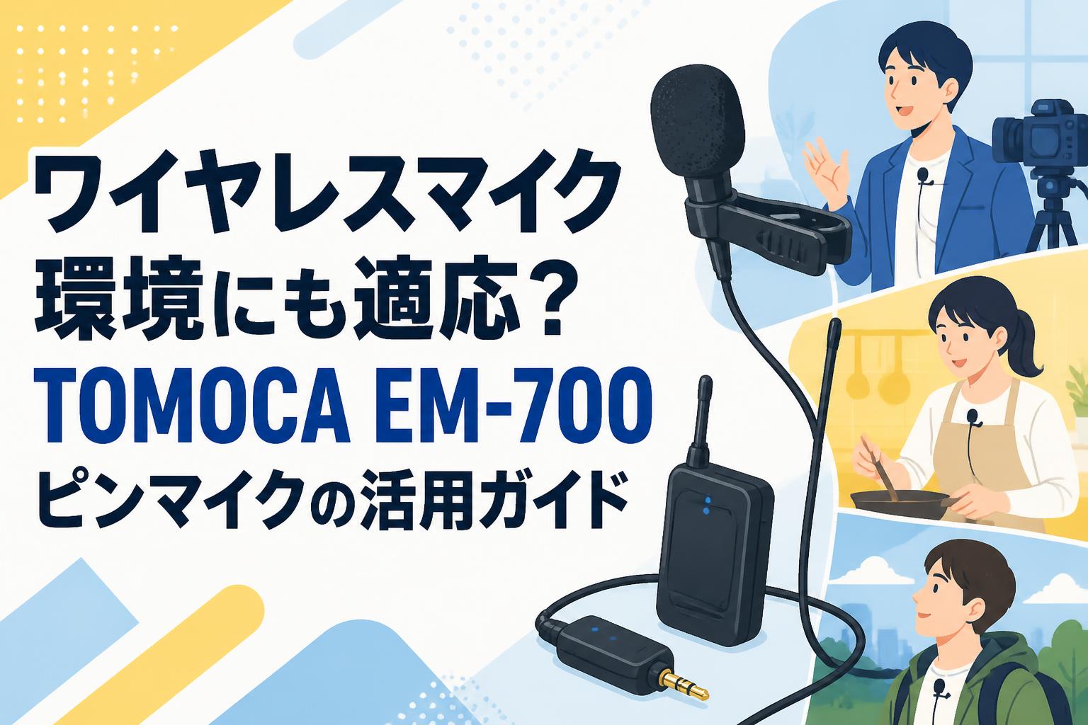 ワイヤレスマイク環境にも適応？TOMOCA EM-700ピンマイクの活用ガイド