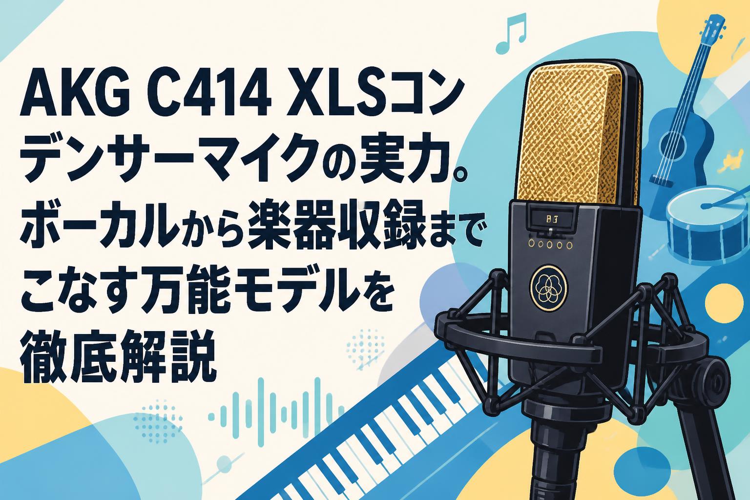 AKG C414 XLSコンデンサーマイクの実力。ボーカルから楽器収録までこなす万能モデルを徹底解説