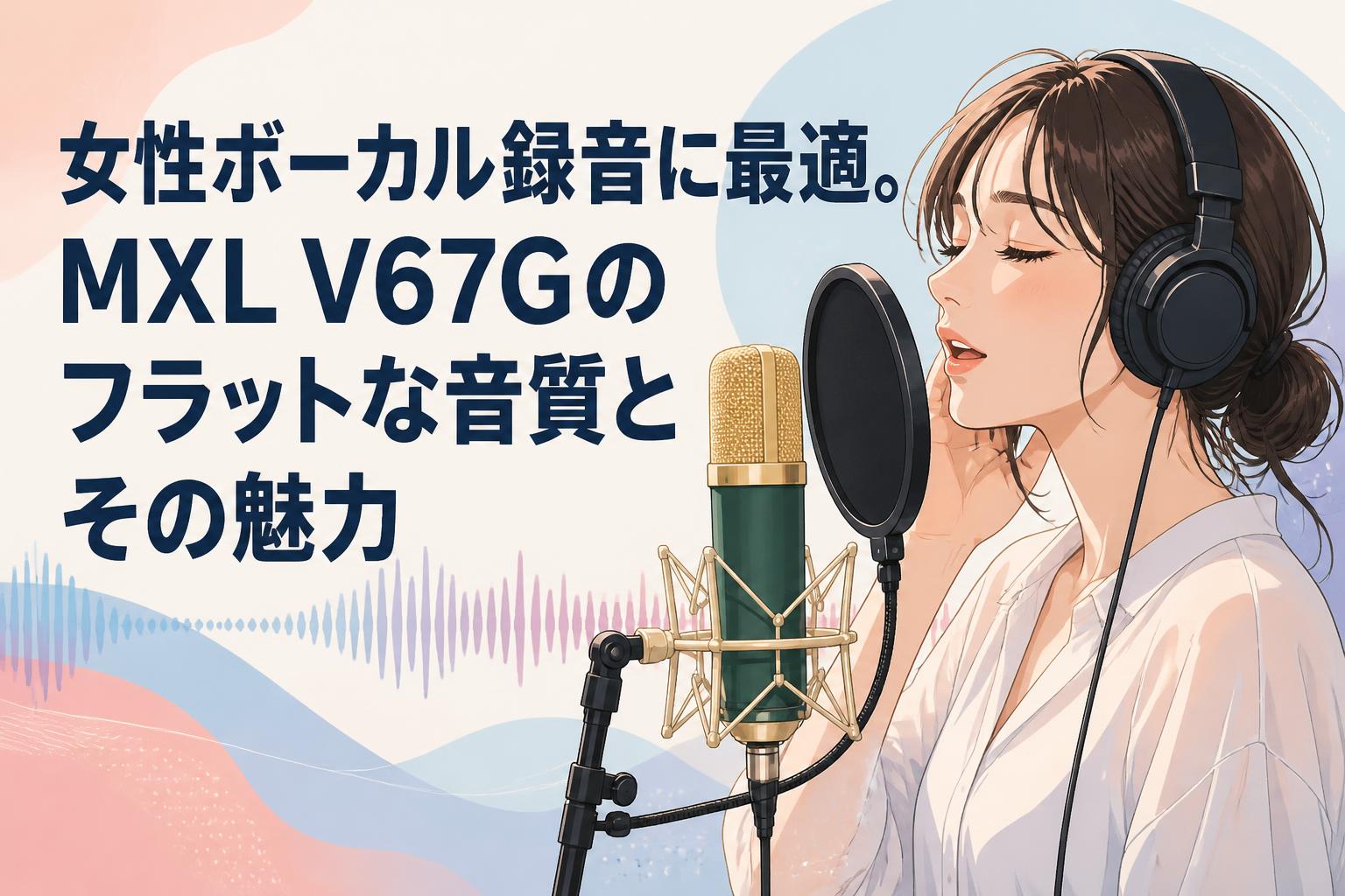 女性ボーカル録音に最適。MXL V67Gのフラットな音質とその魅力