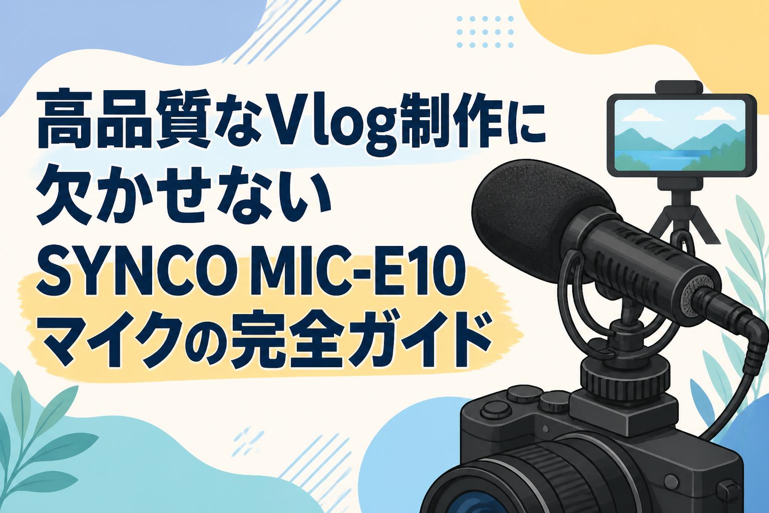 高品質なVlog制作に欠かせないSYNCO MIC-E10マイクの完全ガイド
