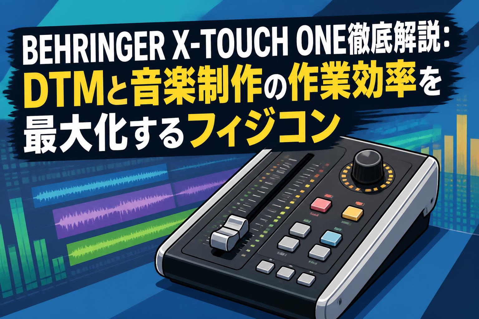 BEHRINGER X-TOUCH ONE徹底解説：DTMと音楽制作の作業効率を最大化するフィジコン