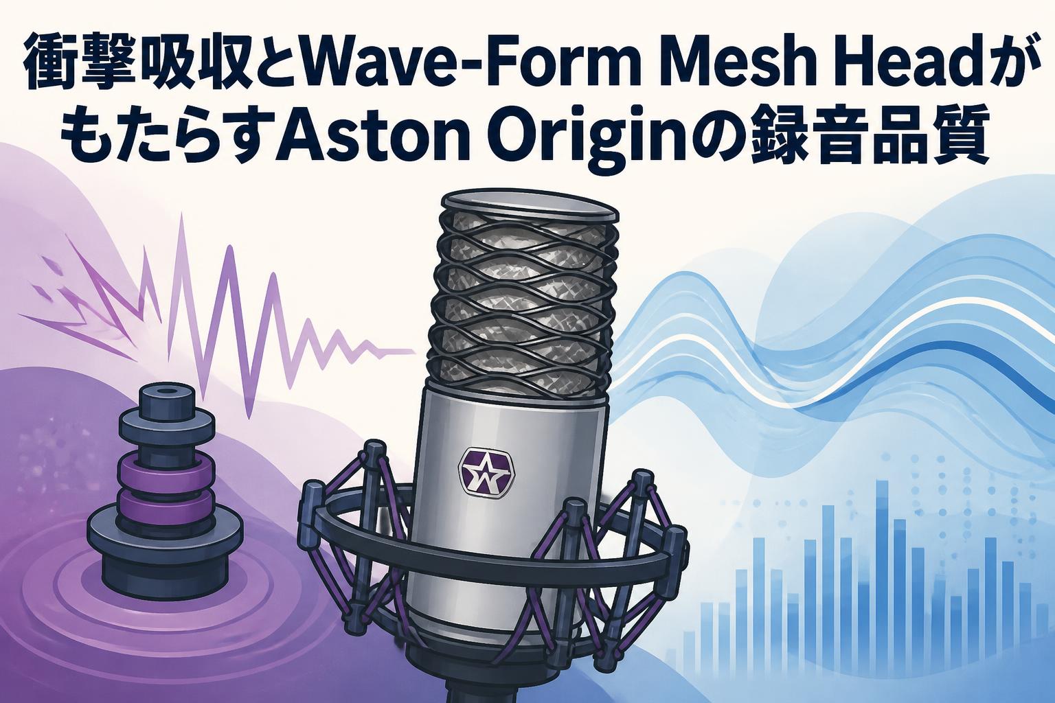 衝撃吸収とWave-Form Mesh HeadがもたらすAston Originの録音品質