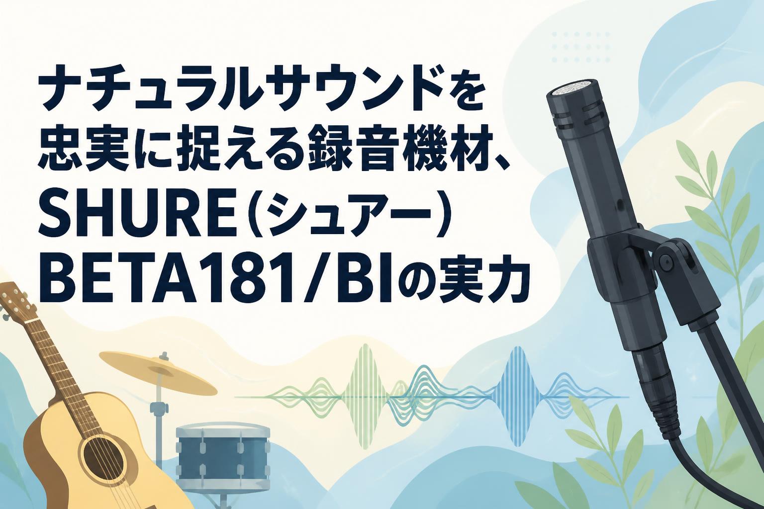 ナチュラルサウンドを忠実に捉える録音機材、SHURE（シュアー）BETA181/BIの実力