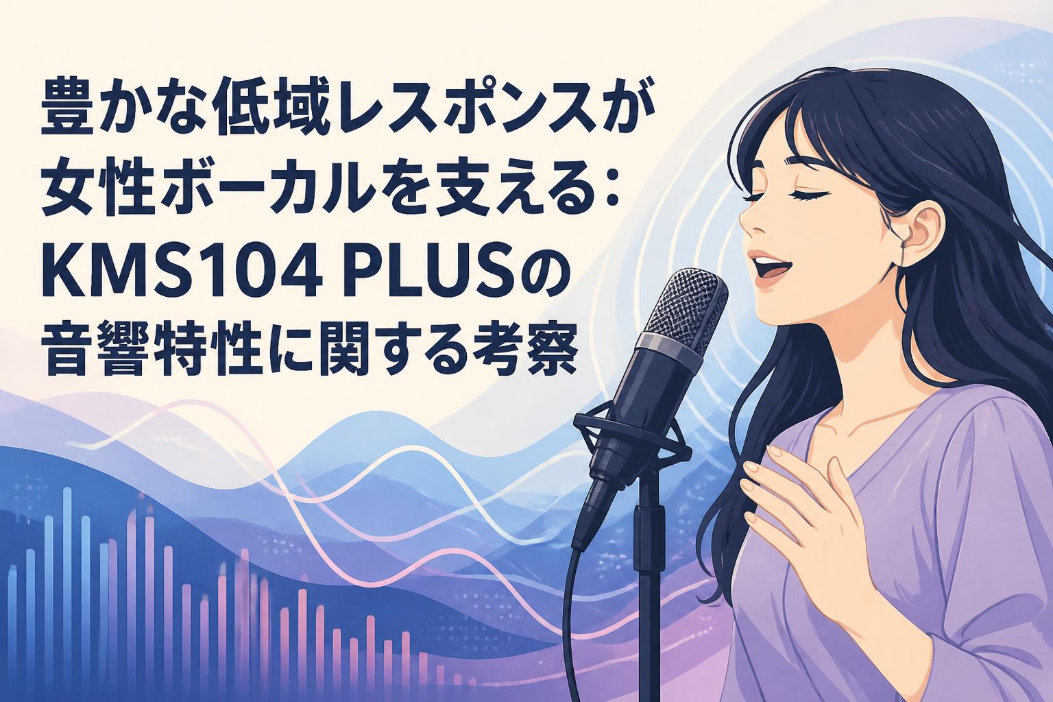 豊かな低域レスポンスが女性ボーカルを支える：KMS104 PLUSの音響特性に関する考察