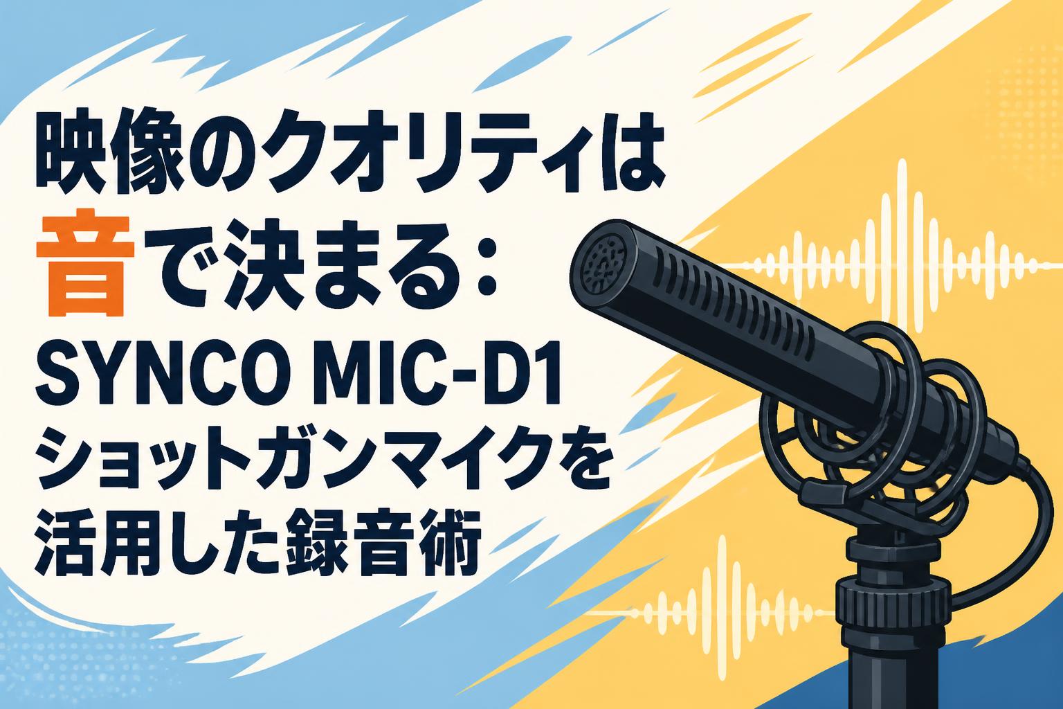 映像のクオリティは音で決まる：SYNCO MIC-D1ショットガンマイクを活用した録音術