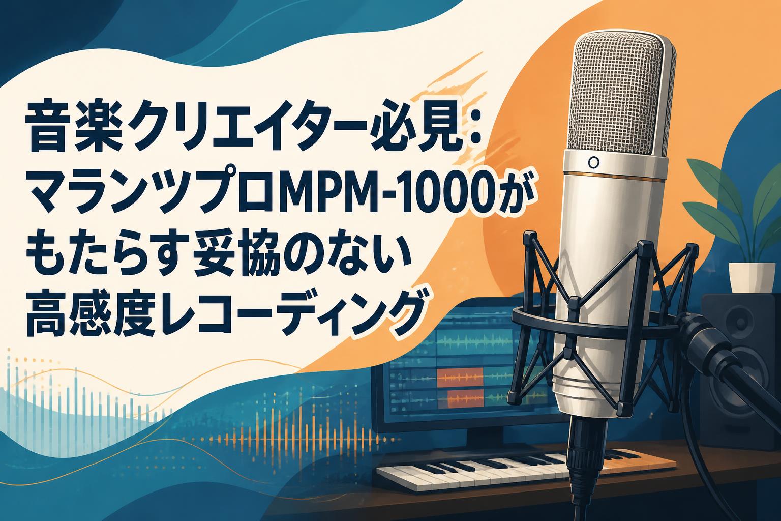 音楽クリエイター必見：マランツプロMPM-1000がもたらす妥協のない高感度レコーディング