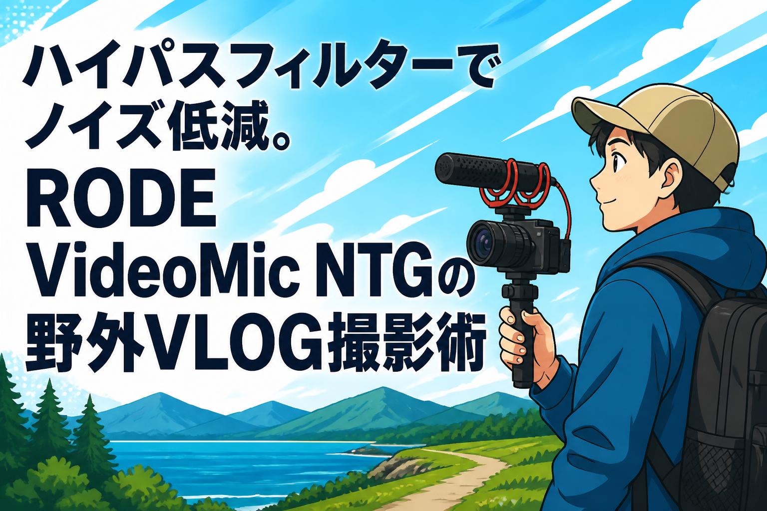 ハイパスフィルターでノイズ低減。RODE VideoMic NTGの野外VLOG撮影術