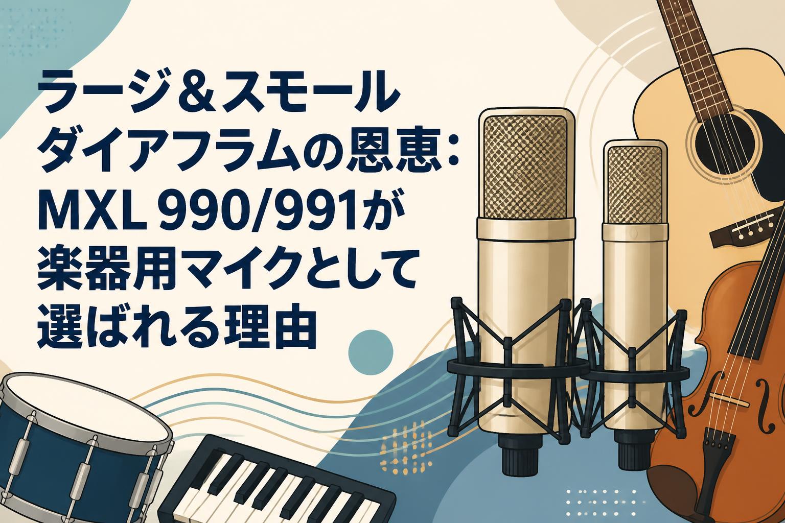 ラージ＆スモールダイアフラムの恩恵：MXL 990/991が楽器用マイクとして選ばれる理由