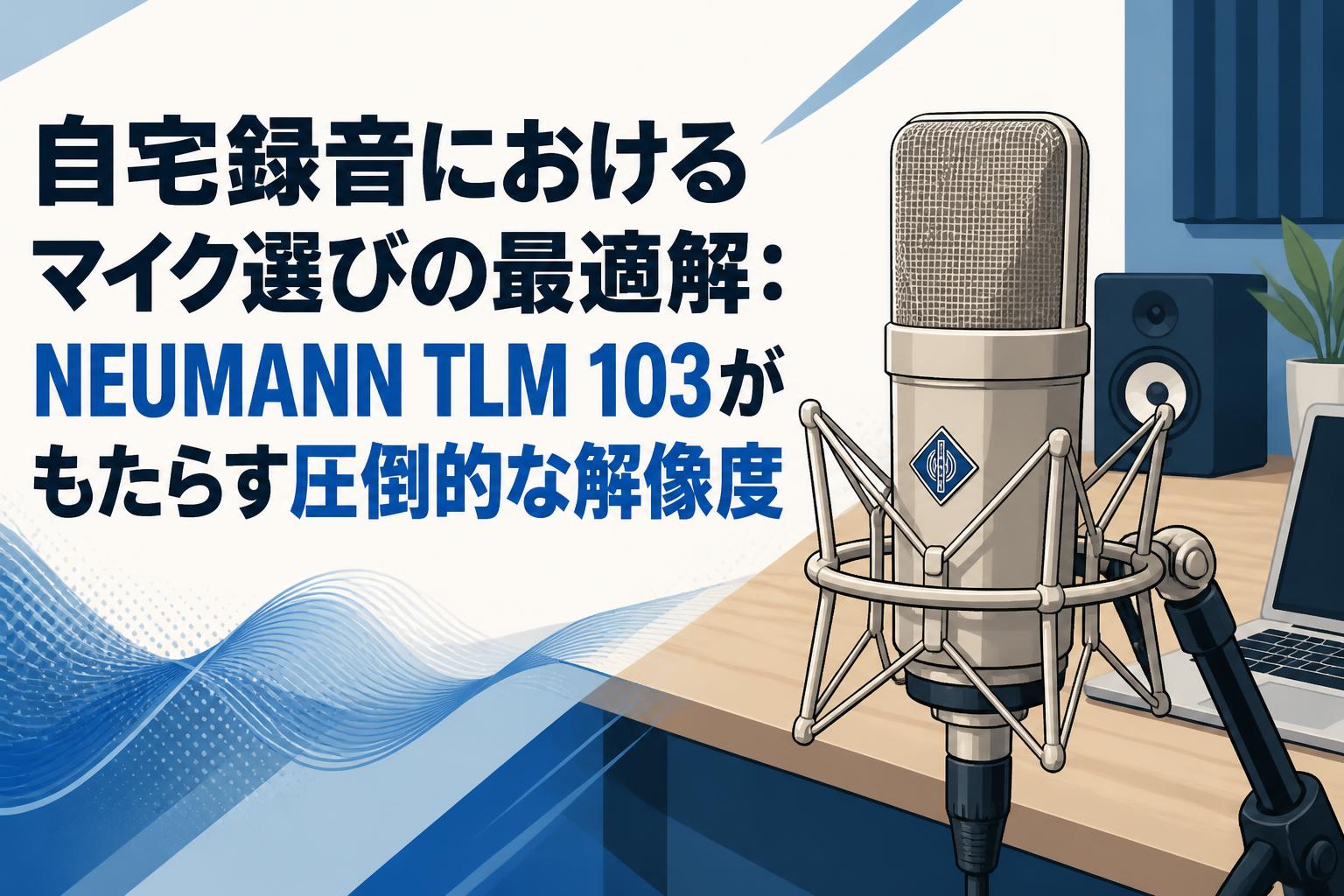 自宅録音におけるマイク選びの最適解：NEUMANN TLM 103がもたらす圧倒的な解像度